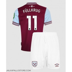 West Ham United Niclas Fullkrug #11 Kotipaita Lapsille 2024-25 Lyhythihainen (+ shortsit)